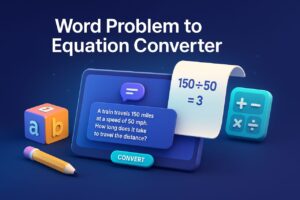 AI-based Word Problem to Equation Converter – Visualizing Math Solving Automation