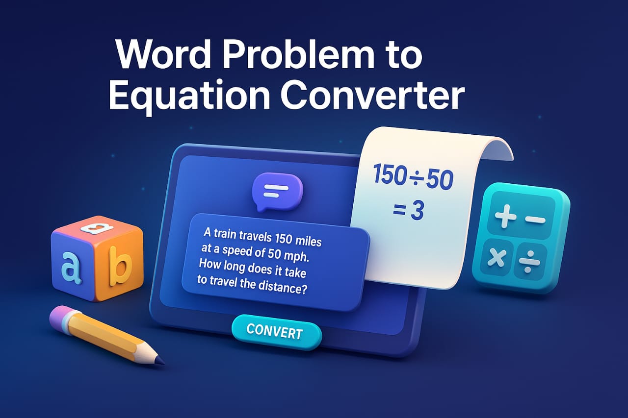 AI-based Word Problem to Equation Converter – Visualizing Math Solving Automation