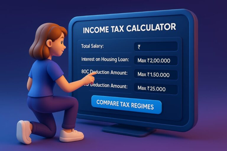 Compare Old vs New Tax Regime – FY 2025–26 Calculator